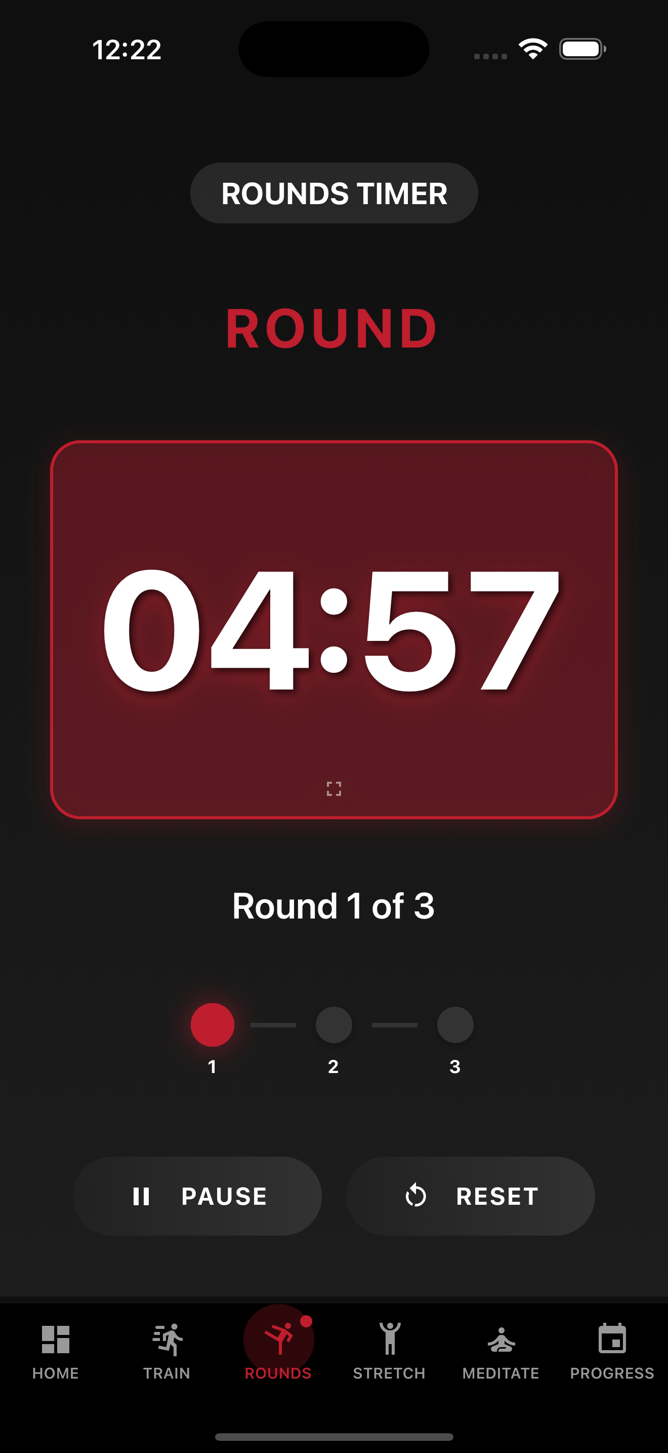Rounds Timer Screen